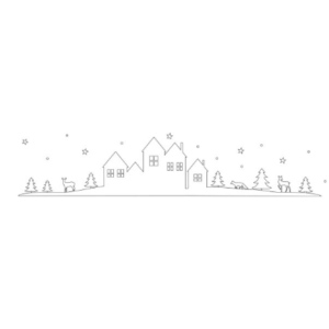 Eulenschnitt-Wandsticker-Schneelandschaft