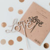 Cake Topper *Lots of love* natur von Eulenschnitt