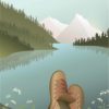 Poster *After the hike* von VISSEVASSE 30x40 cm