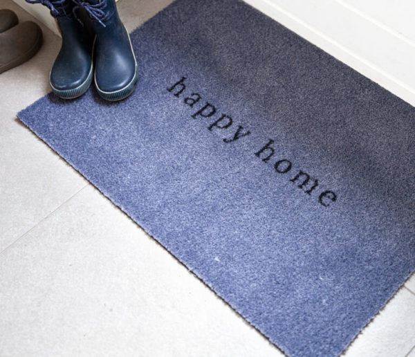 Outdoorfußmatte *Happy Home* dunkelgrau waschbar von Mad About Mats