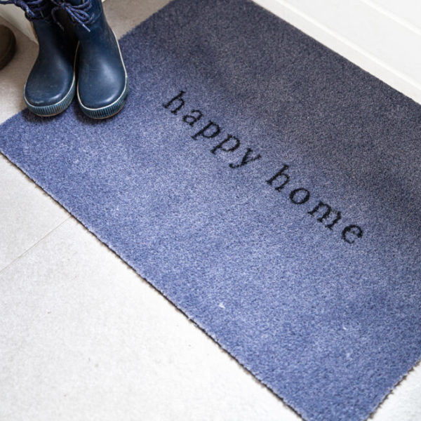 Outdoorfußmatte *Happy Home* dunkelgrau waschbar von Mad About Mats