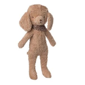 Maileg-Pudel-Hund-mit-braunem-Halstuch