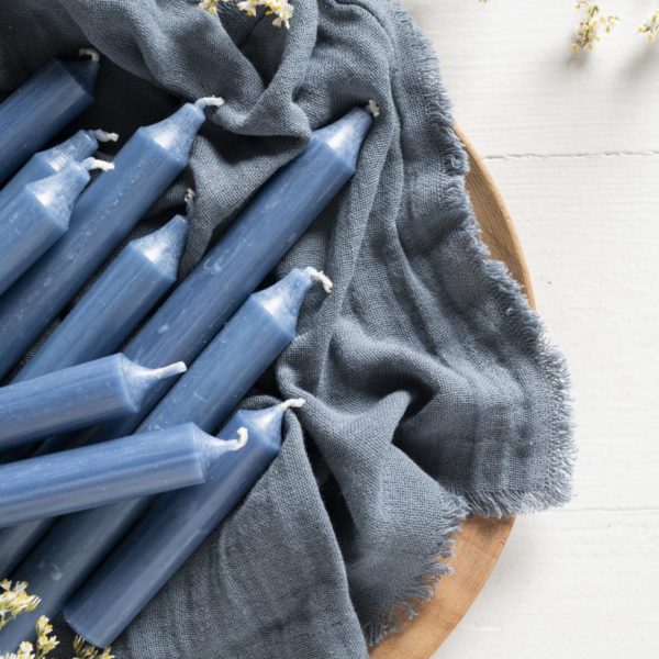Stabkerze *dusty blue rustikal* von Ib Laursen