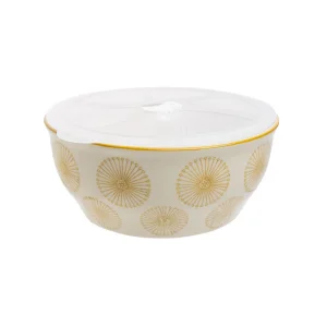 Steinzeugschüssel mit Deckel