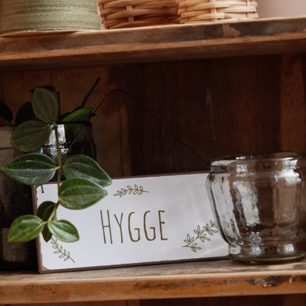 Metallschild hygge