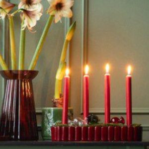 Adventskerzenhalter rot