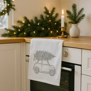 Geschirrtuch *Rasender Weihnachtsbaum* silber von 17;30 Hamburg