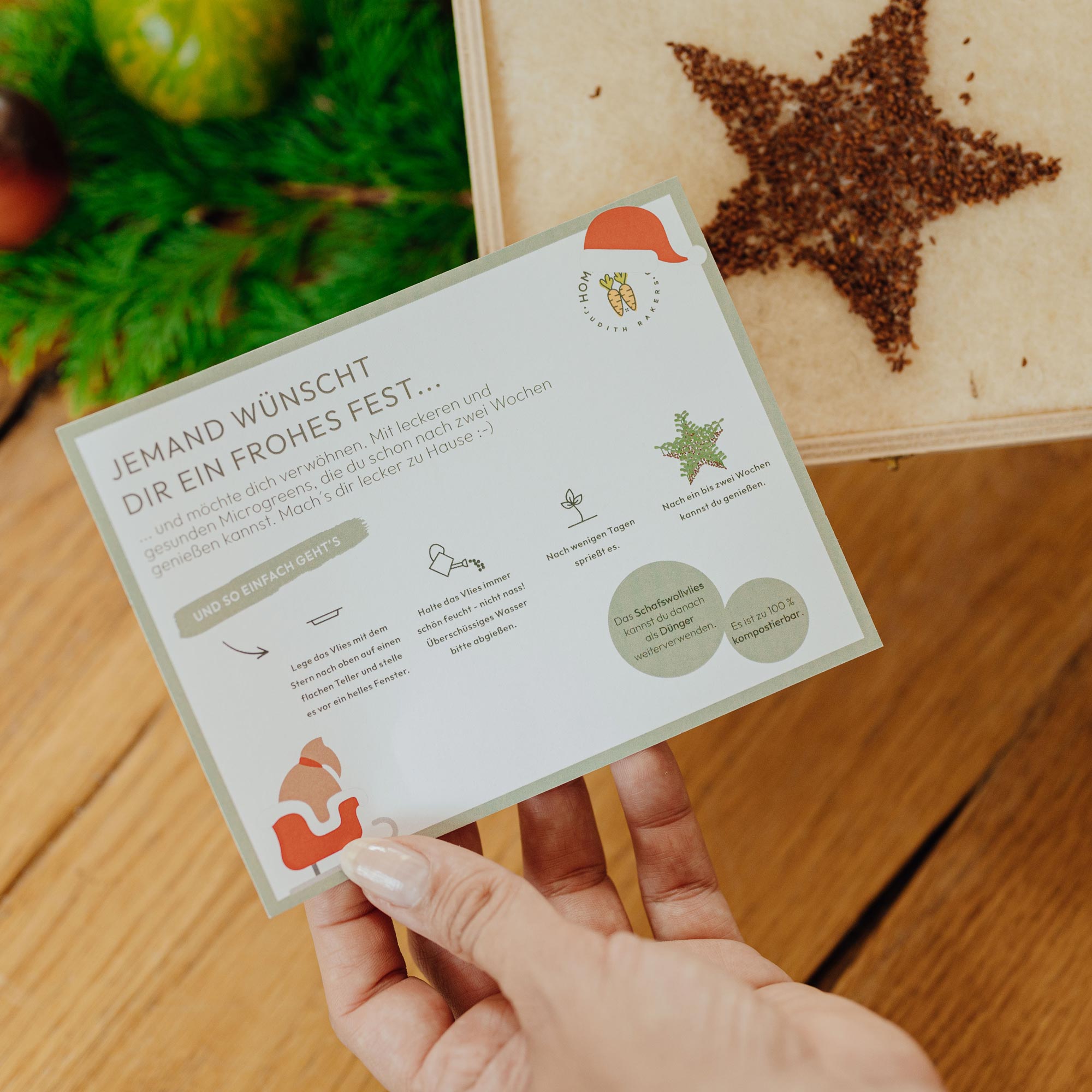 Kressestern *Frohes Fest* – Bild 2
