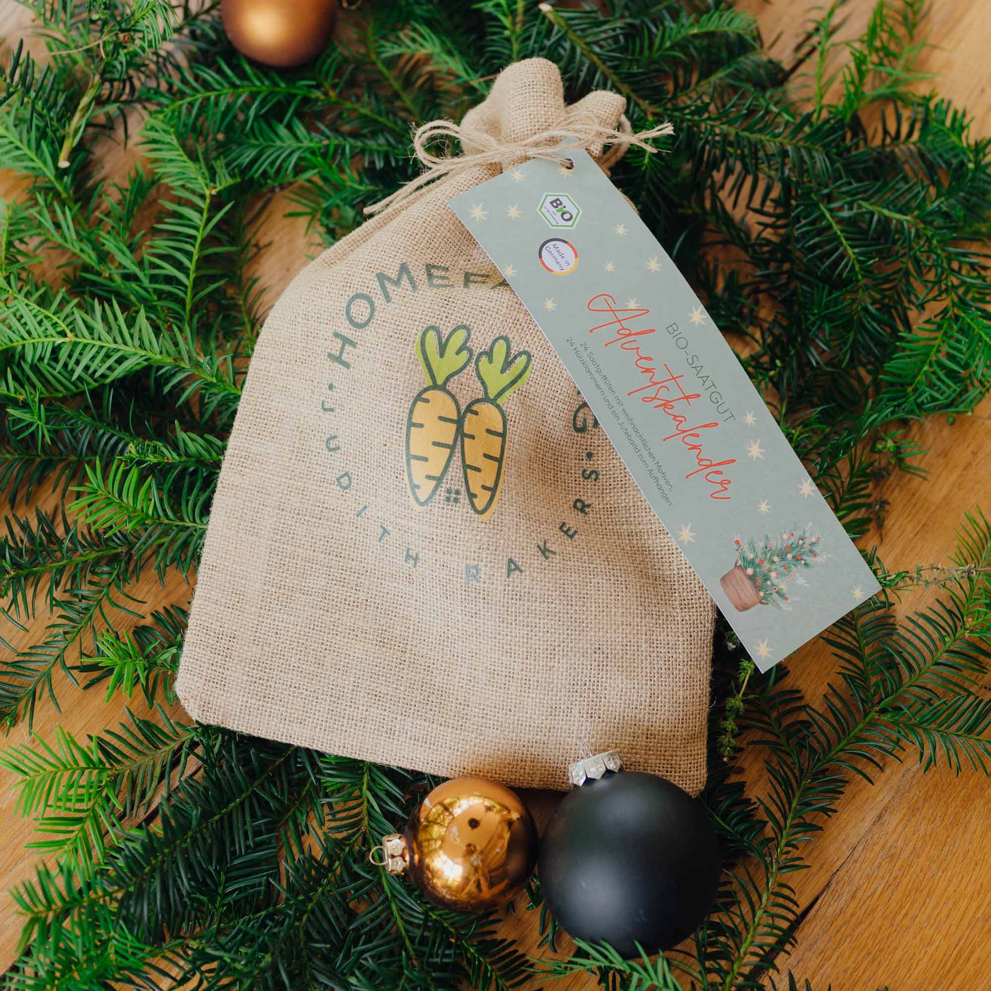 Adventskalender im Jutebeutel *Bio-Saatgut* – Bild 3