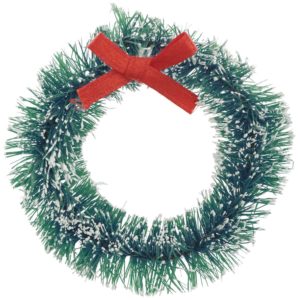 Mini-Türkränze mit Dekoschnee – Wichteltür Zubehör Türkranz