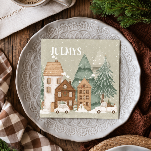 Julmys Weihnachtsservietten von Majas Cottage für nordische Tischdeko zu Weihnachten