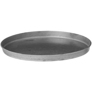 Rundes Metalltablett mit Kante für Kerzen und Dekoration im skandinavischen Stil