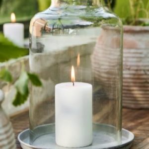 Glasglocke aus mundgeblasenem Glas, handgefertigte Dekoglocke im nordischen Wohnstil für saisonale Dekoration