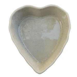 herzschüssel in beige mit sprenkeln