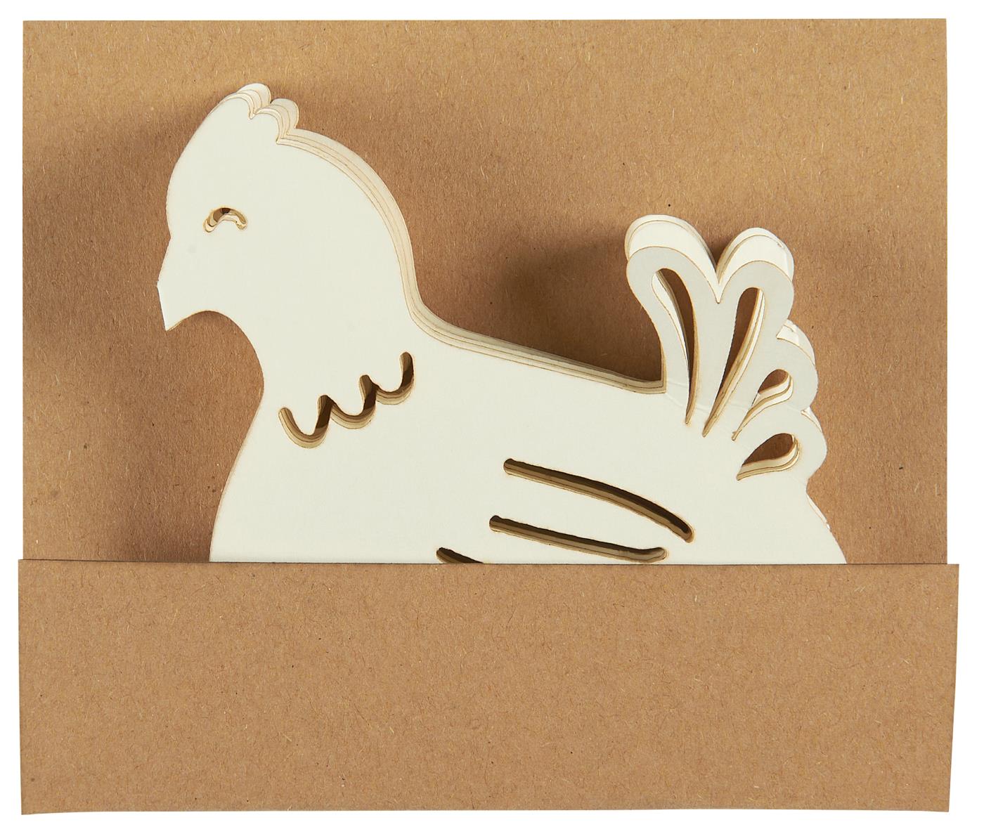 Ostertischdekoration Scherenschnitt *Hühner* selbstehend – Bild 4