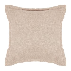 Beige Kissenhülle SIYA 50x50 cm mit natürlicher Struktur im nordischen Wohnstil