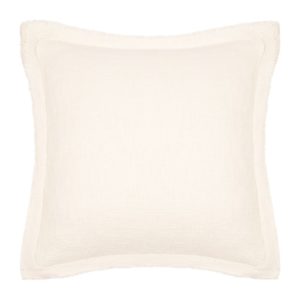 Kissenhülle creme SIYA 50x50 cm mit natürlicher Struktur im nordischen Wohnstil