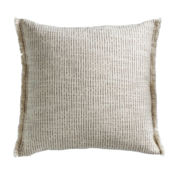 Coto Kissenhülle Ecru Mocca 50x50 cm Baumwolle nordisches Wohnkissen