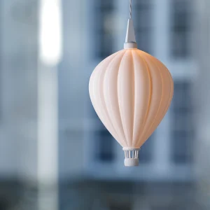 InnoCreo Heißluftballon Lampenschirm in Weiß passend für Weihnachtsstern A1