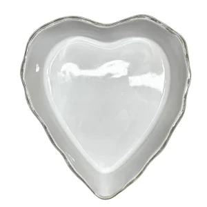 große Herzschüssel Steingut handgemacht Portugal 30 cm