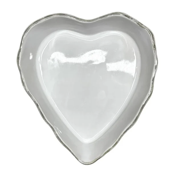 große Herzschüssel Steingut handgemacht Portugal 30 cm