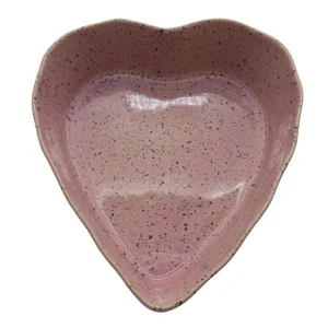 große Herzschüssel Steingut rosa handgemacht Portugal 30 cm