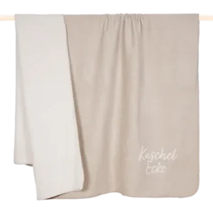 Wohndecke Kuschelecke COZY UP Jacquard Decke sand creme 150x200 cm