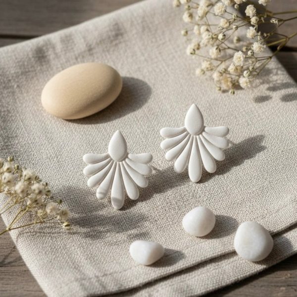 Vergoldete Blütenohrringe handgefertigt in Italien