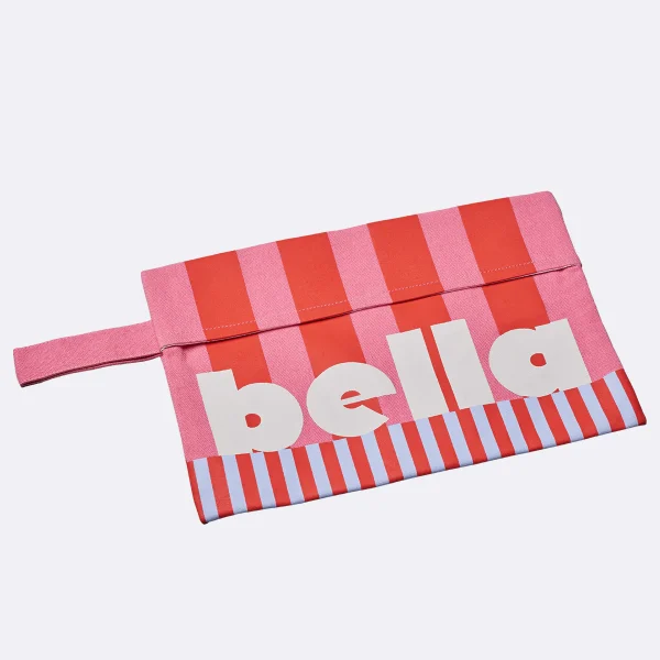 Sommerliche Kosmetiktasche aus Baumwolle mit Tragelasche