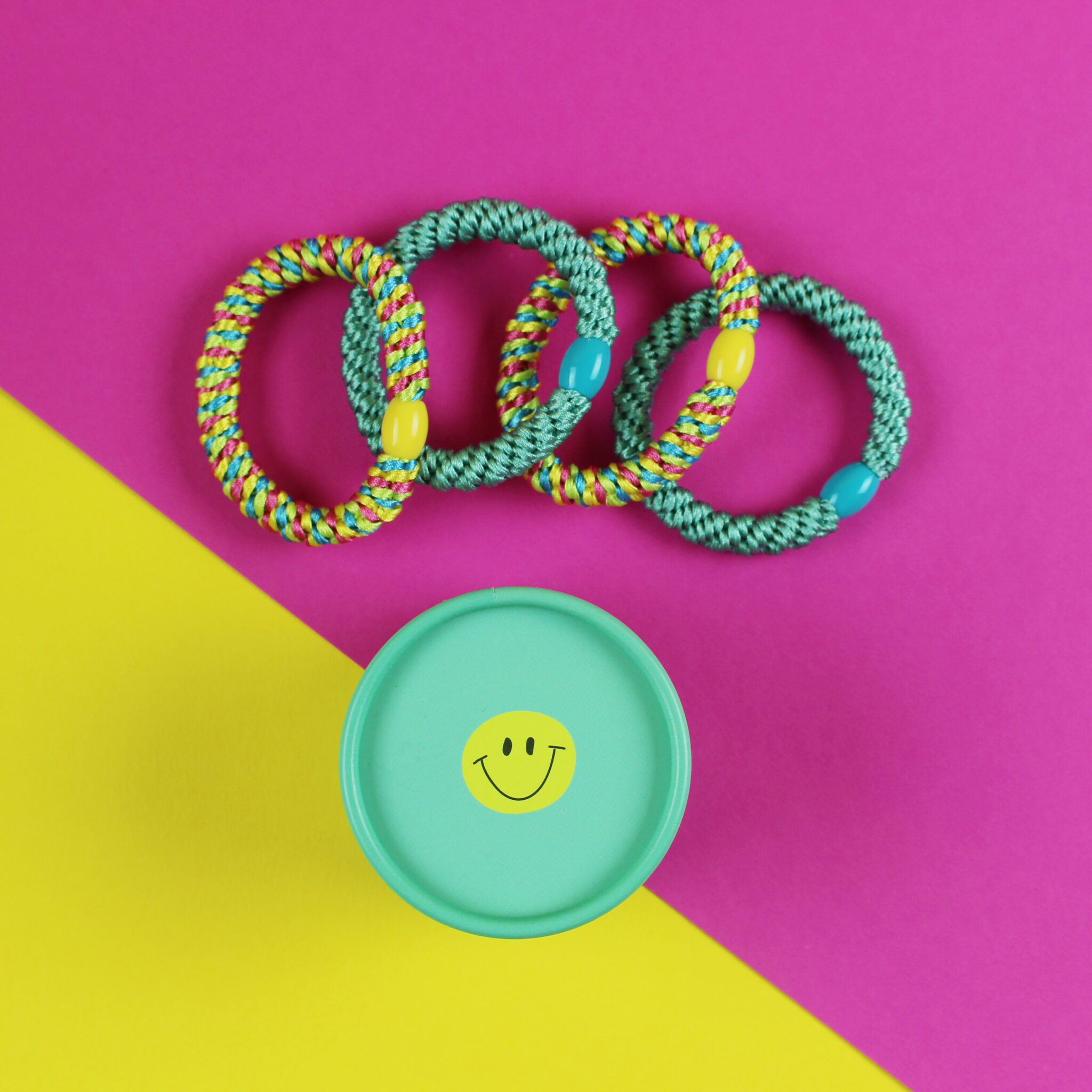 Haargummi-Set mint/gelb mit Geschenkbox von ava&yves – Bild 4