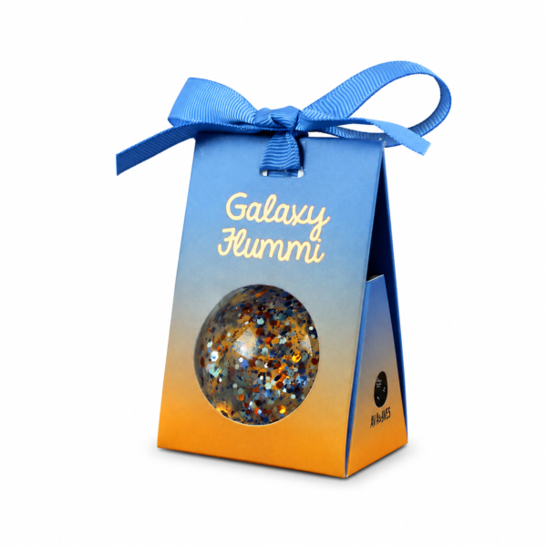 Galaxy Flummi mit Konfetti blau/kupfer von ava&yves