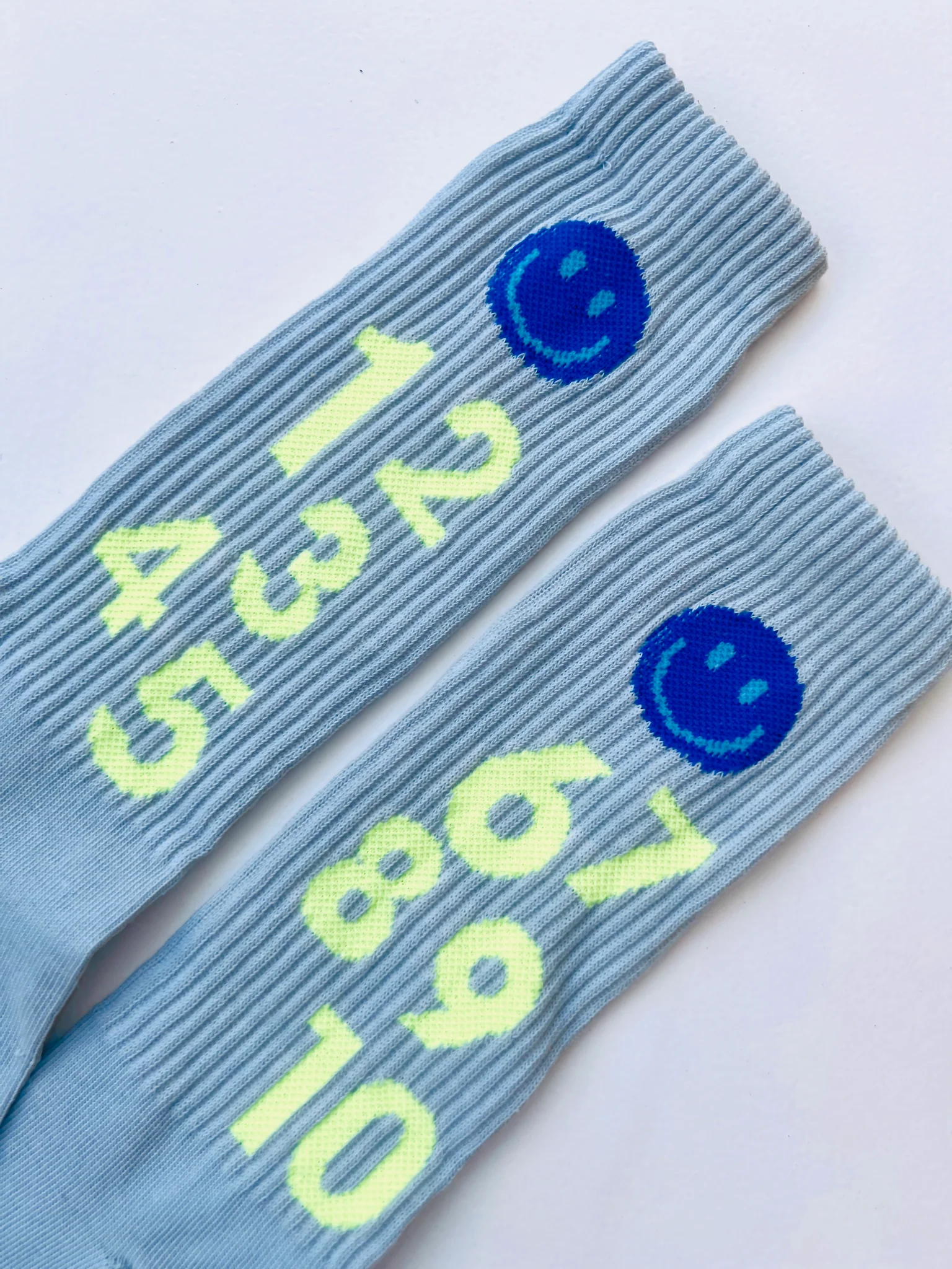 1-2-3 Socken powder blue/neon von Loones – Bild 2