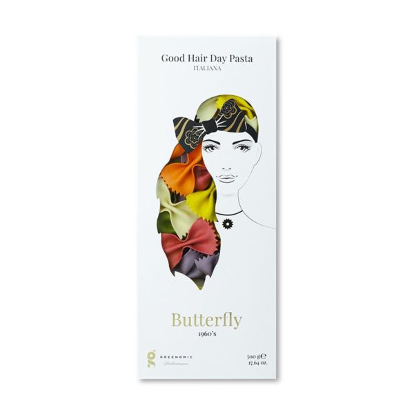 Good Hair Day Pasta Butterfly von Greenomic mit bunten Farfallone
