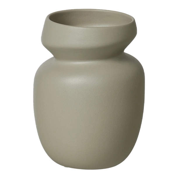 Vase Ania in Sand aus handgefertigter Keramik