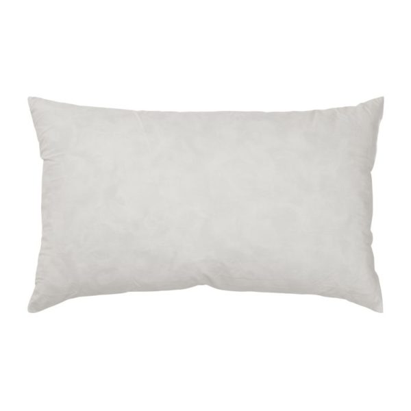 Weiße Kissenfüllung 30x50 cm aus Feder und Synthetik für längliche Kissenhüllen