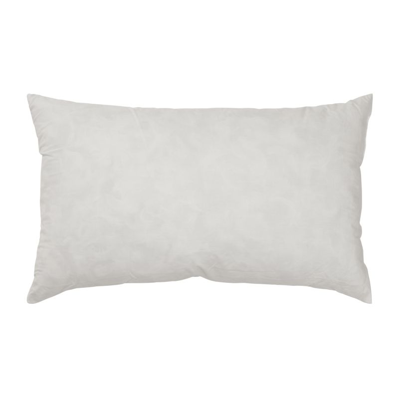 Weiße Kissenfüllung 30x50 cm aus Feder und Synthetik für längliche Kissenhüllen