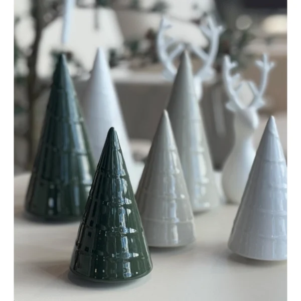 Keramik-Tannenbaum in Glossy Hunting Green in zwei Größen