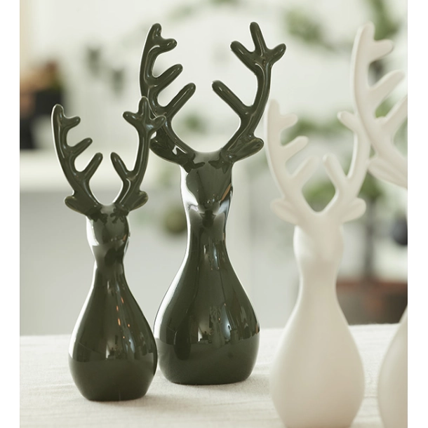 Keramik-Rentier „Hunting Green“ – ein Weihnachtsliebling in tiefem Grün – Bild 2