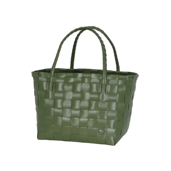 Handed By PARIS Shopper in Laurel Green handgeflochten aus recyceltem Kunststoff