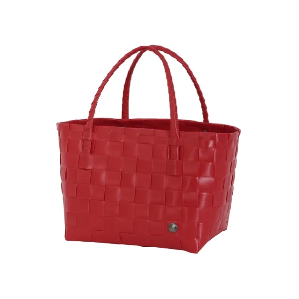Handed By PARIS Shopper in Pepper Red handgeflochten aus recyceltem Kunststoff