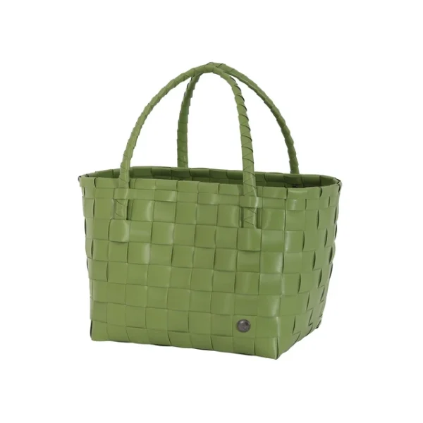 Handed By PARIS Shopper in Pickle Green handgeflochten aus recyceltem Kunststoff