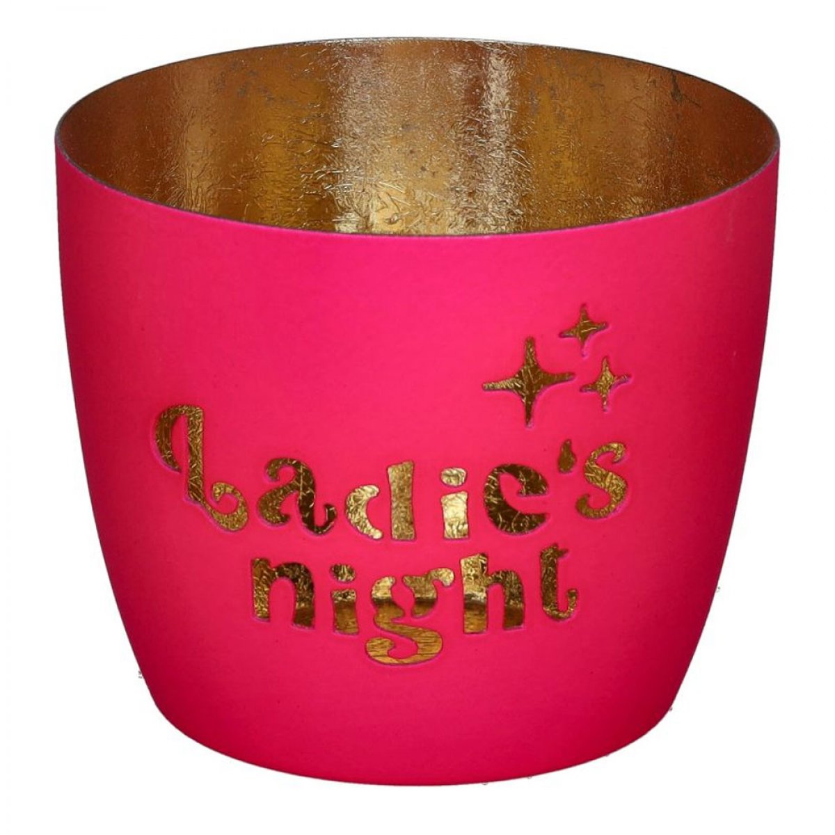 Gift Company Madras Windlicht Ladies Night in Hot Pink und Gold