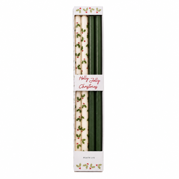 Holly Jolly – XL Stabkerzen 30 cm für festliche Winterabende