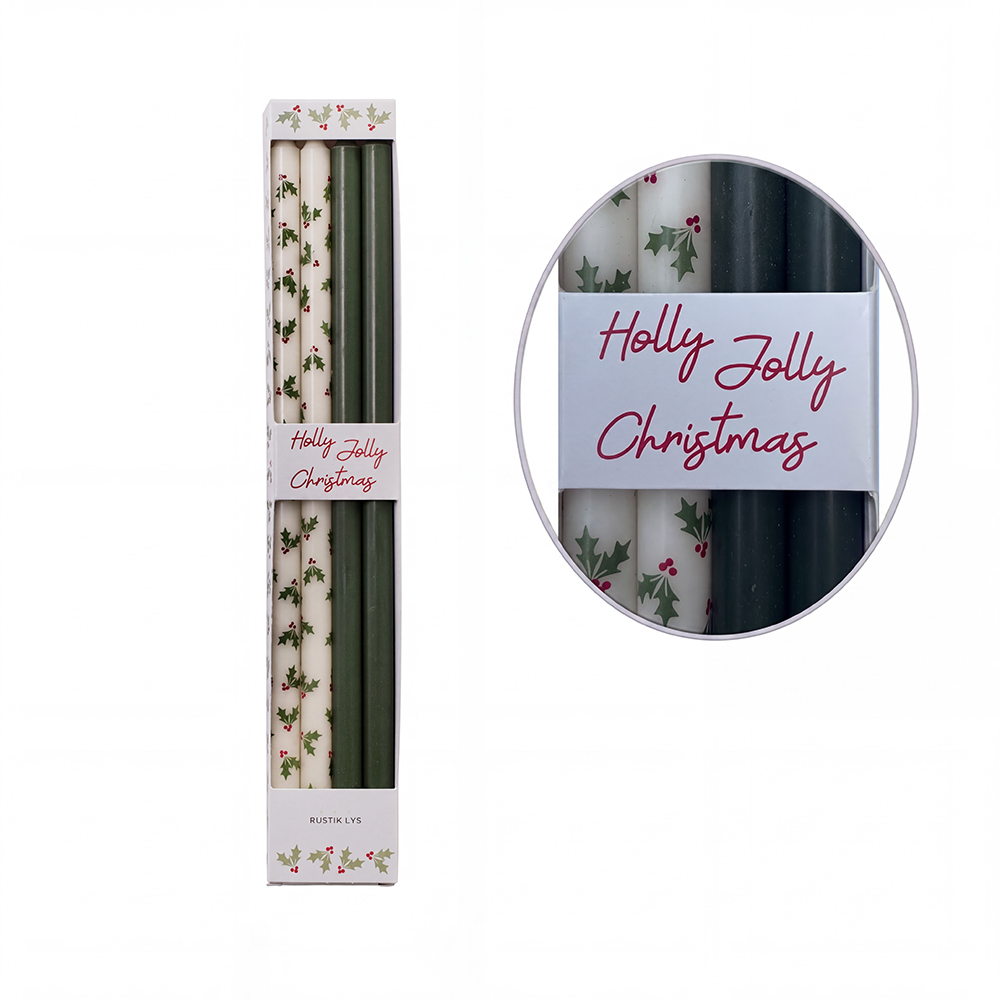 Holly Jolly – XL Stabkerzen 30 cm für festliche Winterabende – Bild 2