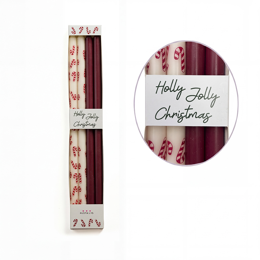 Holly Jolly – XL Stabkerzen 30 cm mit Zuckerstangen – Bild 2