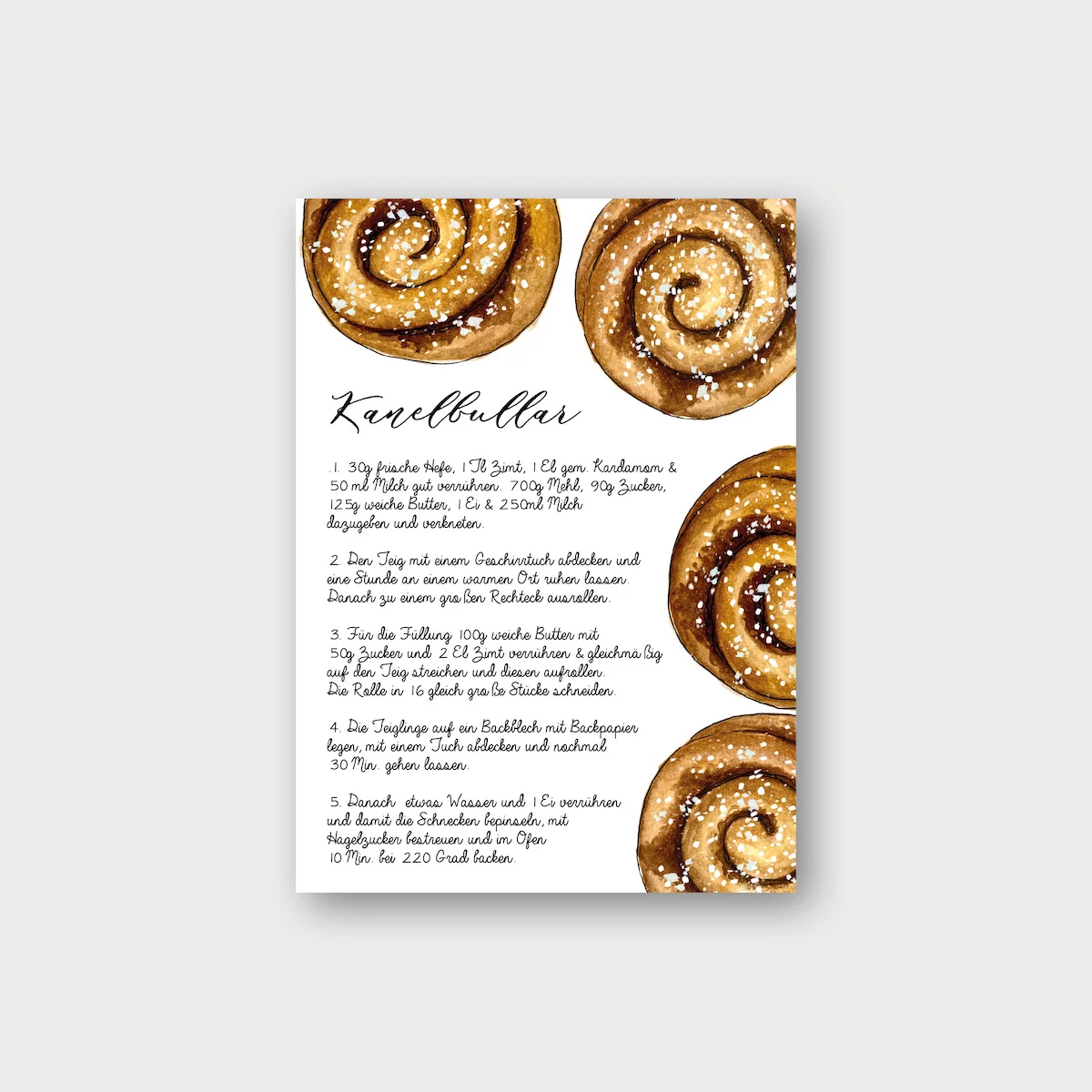 Postkarte Kanelbullar – Zimtschneckenliebe aus Schweden – Bild 2