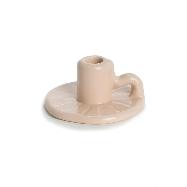 Kerzenhalter Mini Blush aus Keramik für dünne Kerzen