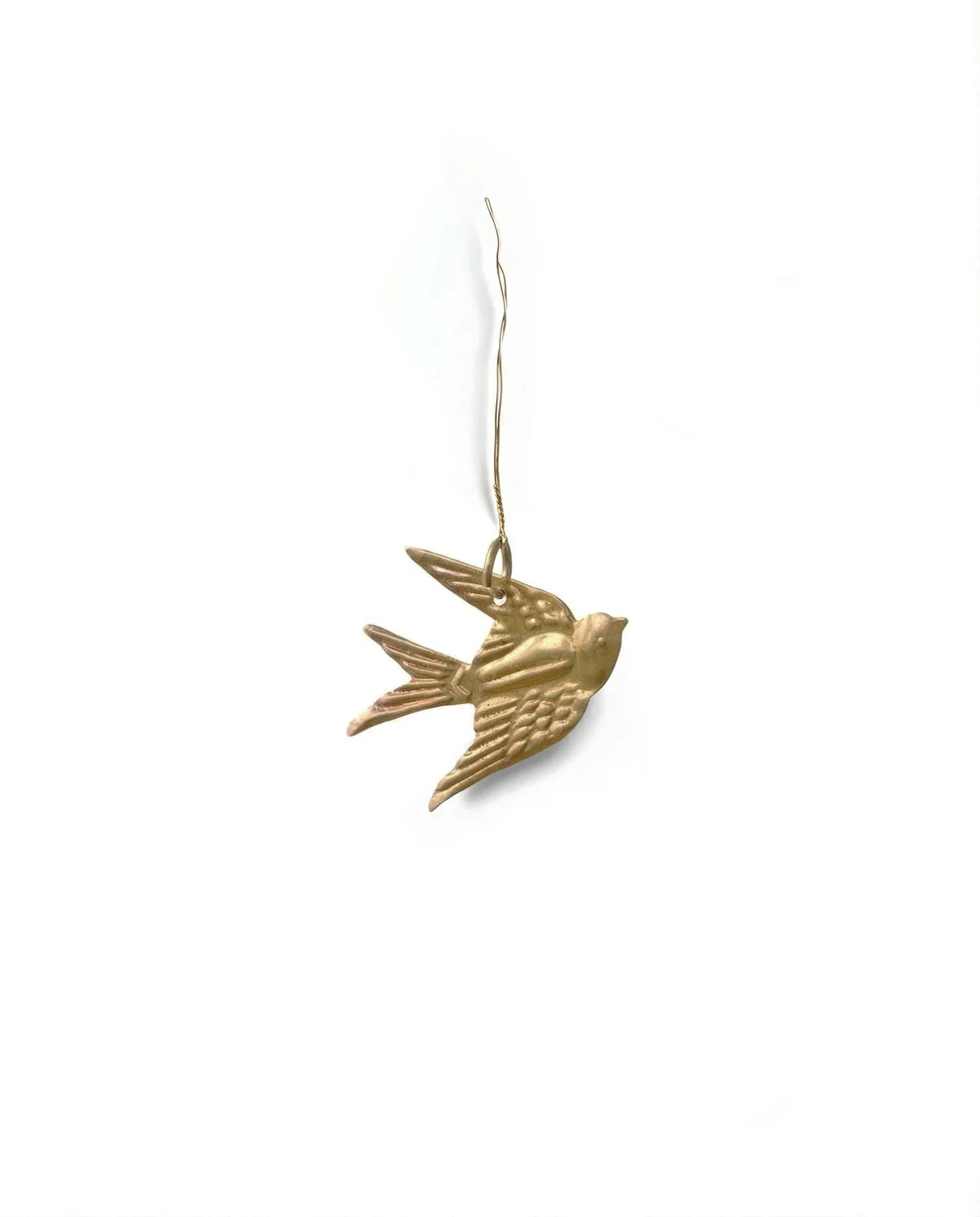 Kleine Schwalbe „Golden Bird“ in Messingoptik – Bild 2
