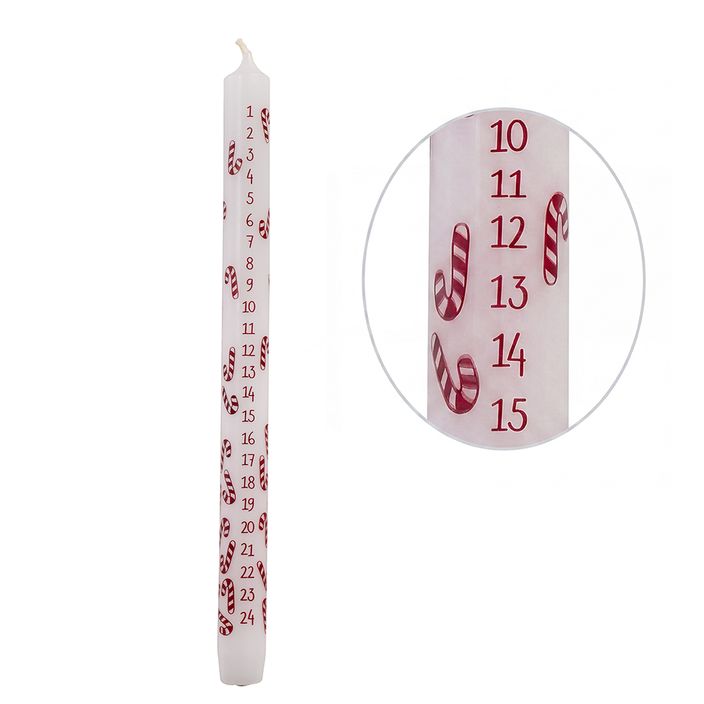 Adventskerze mit Zuckerstangen – 24 kleine Vorfreude-Momente – Bild 2