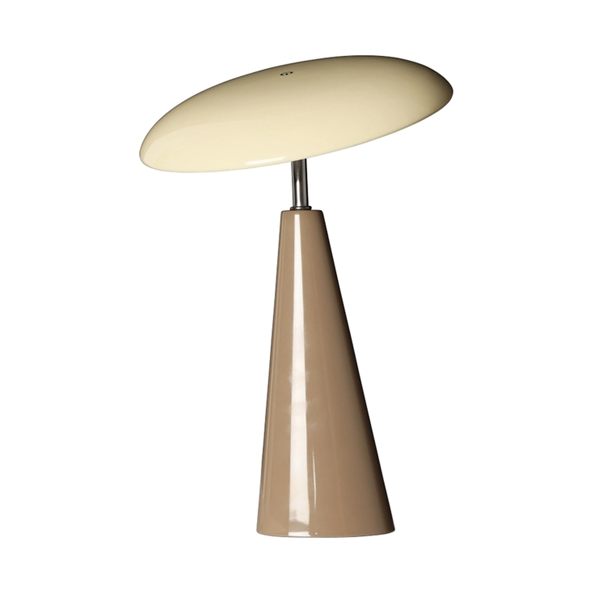LED-Tischlampe Audrey in Mokka und Creme mit magnetischem Kugelkopf, drei Lichtnuancen und wiederaufladbarem Akku